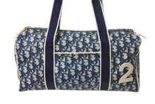 Load image into Gallery viewer, CHRISTIAN DIOR クリスチャンディオール トロッター柄 ミニボストンバッグ ハンドバッグ ナンバー2 ネイビー 美品 中古 4b001152
