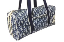 Load image into Gallery viewer, CHRISTIAN DIOR クリスチャンディオール トロッター柄 ミニボストンバッグ ハンドバッグ ナンバー2 ネイビー 美品 中古 4b001152