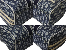 Load image into Gallery viewer, CHRISTIAN DIOR クリスチャンディオール トロッター柄 ミニボストンバッグ ハンドバッグ ナンバー2 ネイビー 美品 中古 4b001152