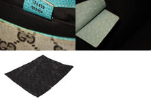 Load image into Gallery viewer, GUCCI グッチ ジャッキー ハンドバッグ 124409 002058 GGキャンバス レザー ベージュ ターコイズブルー ブロンズ金具 美品 中古 4b011257