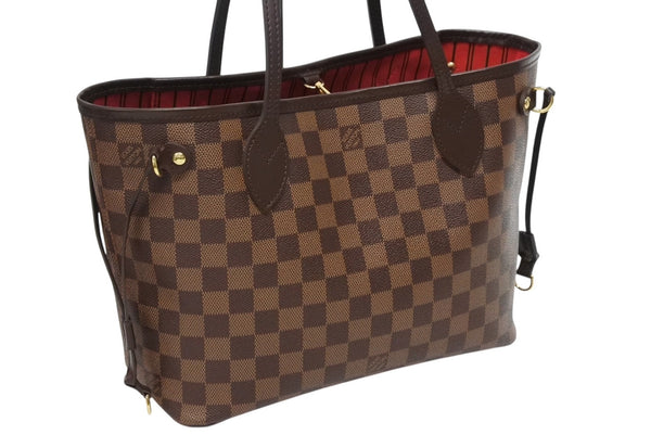 極美品 LOUIS VUITTON ルイヴィトン ハンドバッグ 新型 ネヴァーフルPM N41359 ダミエエベヌキャンバス ブラウン 中古 4b011556