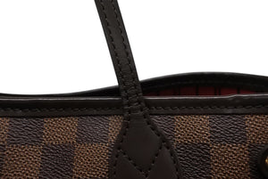 極美品 LOUIS VUITTON ルイヴィトン ハンドバッグ 新型 ネヴァーフルPM N41359 ダミエエベヌキャンバス ブラウン 中古 4b011556