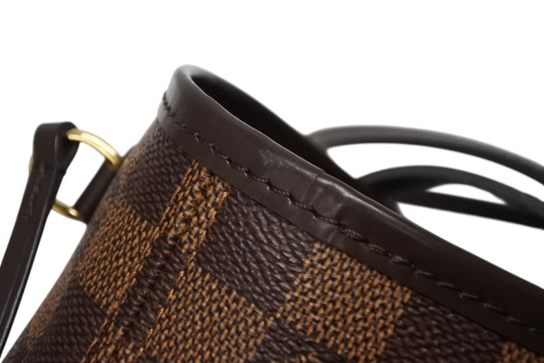 極美品 LOUIS VUITTON ルイヴィトン ハンドバッグ 新型 ネヴァーフルPM N41359 ダミエエベヌキャンバス ブラウン 中古 4b011556