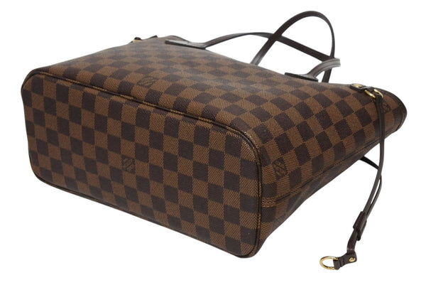 極美品 LOUIS VUITTON ルイヴィトン ハンドバッグ 新型 ネヴァーフルPM N41359 ダミエエベヌキャンバス ブラウン 中古 4b011556