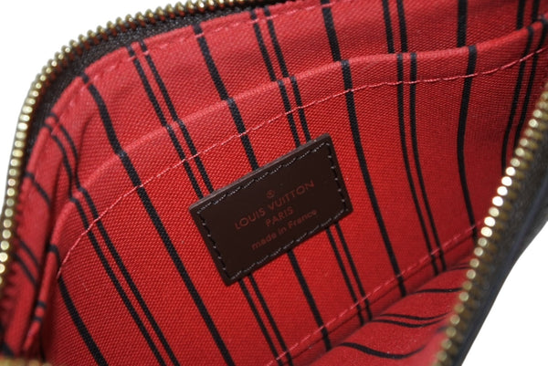 極美品 LOUIS VUITTON ルイヴィトン ハンドバッグ 新型 ネヴァーフルPM N41359 ダミエエベヌキャンバス ブラウン 中古 4b011556