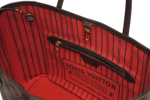 極美品 LOUIS VUITTON ルイヴィトン ハンドバッグ 新型 ネヴァーフルPM N41359 ダミエエベヌキャンバス ブラウン 中古 4b011556