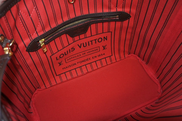 極美品 LOUIS VUITTON ルイヴィトン ハンドバッグ 新型 ネヴァーフルPM N41359 ダミエエベヌキャンバス ブラウン 中古 4b011556