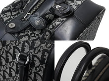 Load image into Gallery viewer, Christian Dior クリスチャンディオール トロッター ドクターズ ハンドバッグ ブラック キャンバス 美品 中古 4b001153