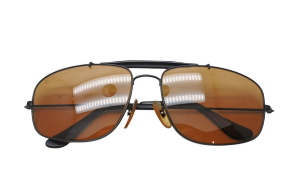 Ray-Ban レイバン ティアドロップ サングラス アイウェア W1700 XPBJ ブラック ブラウン ロゴ 小物 美品 中古 4b011529