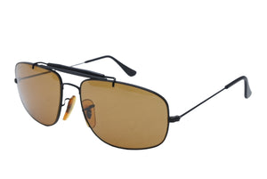 Ray-Ban レイバン ティアドロップ サングラス アイウェア W1700 XPBJ ブラック ブラウン ロゴ 小物 美品 中古 4b011529