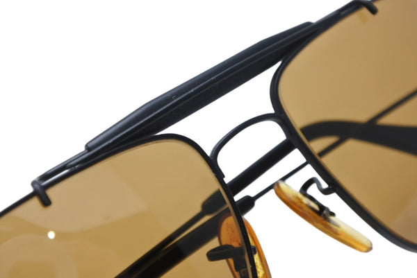 Ray-Ban レイバン ティアドロップ サングラス アイウェア W1700 XPBJ ブラック ブラウン ロゴ 小物 美品 中古 4b011529