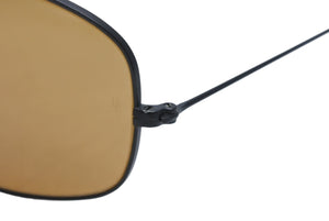 Ray-Ban レイバン ティアドロップ サングラス アイウェア W1700 XPBJ ブラック ブラウン ロゴ 小物 美品 中古 4b011529
