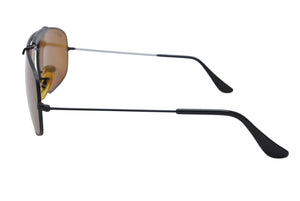 Ray-Ban レイバン ティアドロップ サングラス アイウェア W1700 XPBJ ブラック ブラウン ロゴ 小物 美品 中古 4b011529