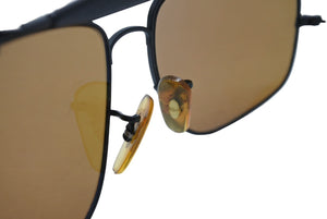 Ray-Ban レイバン ティアドロップ サングラス アイウェア W1700 XPBJ ブラック ブラウン ロゴ 小物 美品 中古 4b011529