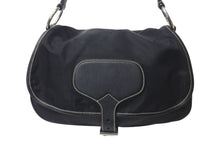 画像をギャラリービューアに読み込む, PRADA プラダ ポコノ ワンショルダーバッグ ハンドバッグ イタリア製 ナイロン レザー ブラック シルバー金具 美品 中古 4b001154