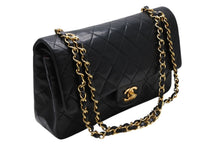 Load image into Gallery viewer, CHANEL シャネル マトラッセ25 Wフラップ Wチェーンショルダーバッグ A2600 1番台 ラムスキン ココマーク ブラック 美品 中古 4b011405