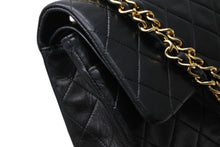 Load image into Gallery viewer, CHANEL シャネル マトラッセ25 Wフラップ Wチェーンショルダーバッグ A2600 1番台 ラムスキン ココマーク ブラック 美品 中古 4b011405