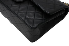 Load image into Gallery viewer, CHANEL シャネル マトラッセ25 Wフラップ Wチェーンショルダーバッグ A2600 1番台 ラムスキン ココマーク ブラック 美品 中古 4b011405