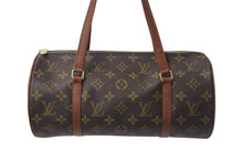 Load image into Gallery viewer, LOUIS VUITTON ルイヴィトン パピヨン30 モノグラムキャンバス ハンドバッグ 旧型 筒形 M51365 ブラウン 美品 中古 4b001161
