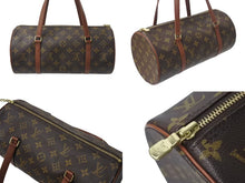 Load image into Gallery viewer, LOUIS VUITTON ルイヴィトン パピヨン30 モノグラムキャンバス ハンドバッグ 旧型 筒形 M51365 ブラウン 美品 中古 4b001161