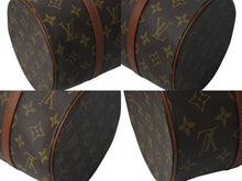 Load image into Gallery viewer, LOUIS VUITTON ルイヴィトン パピヨン30 モノグラムキャンバス ハンドバッグ 旧型 筒形 M51365 ブラウン 美品 中古 4b001161