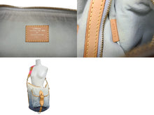 Load image into Gallery viewer, LOUIS VUITTON ルイヴィトン サンバーストPM ショルダーバッグ M93184 モノグラムデニム ピンク ゴールド金具 美品 中古 4b011634