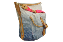 Load image into Gallery viewer, LOUIS VUITTON ルイヴィトン サンバーストPM ショルダーバッグ M93184 モノグラムデニム ピンク ゴールド金具 美品 中古 4b011634