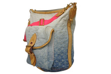 Load image into Gallery viewer, LOUIS VUITTON ルイヴィトン サンバーストPM ショルダーバッグ M93184 モノグラムデニム ピンク ゴールド金具 美品 中古 4b011634