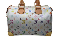 Load image into Gallery viewer, 極美品 LOUIS VUITTON ルイヴィトン スピーディ30 ハンドバッグ M92643 モノグラム マルチカラー 村上隆 ホワイト 中古 4b011625