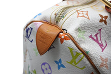 Load image into Gallery viewer, 極美品 LOUIS VUITTON ルイヴィトン スピーディ30 ハンドバッグ M92643 モノグラム マルチカラー 村上隆 ホワイト 中古 4b011625