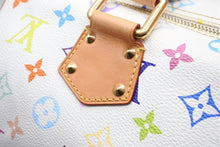 Load image into Gallery viewer, 極美品 LOUIS VUITTON ルイヴィトン スピーディ30 ハンドバッグ M92643 モノグラム マルチカラー 村上隆 ホワイト 中古 4b011625