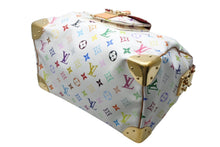 Load image into Gallery viewer, 極美品 LOUIS VUITTON ルイヴィトン スピーディ30 ハンドバッグ M92643 モノグラム マルチカラー 村上隆 ホワイト 中古 4b011625