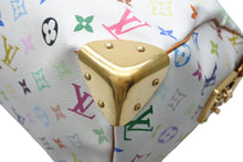 Load image into Gallery viewer, 極美品 LOUIS VUITTON ルイヴィトン スピーディ30 ハンドバッグ M92643 モノグラム マルチカラー 村上隆 ホワイト 中古 4b011625