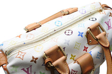Load image into Gallery viewer, 極美品 LOUIS VUITTON ルイヴィトン スピーディ30 ハンドバッグ M92643 モノグラム マルチカラー 村上隆 ホワイト 中古 4b011625