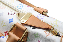 Load image into Gallery viewer, 極美品 LOUIS VUITTON ルイヴィトン スピーディ30 ハンドバッグ M92643 モノグラム マルチカラー 村上隆 ホワイト 中古 4b011625