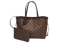 Load image into Gallery viewer, 極美品 LOUIS VUITTON ルイヴィトン 新型ネヴァーフルPM ハンドバッグ N41359 ダミエエベヌキャンバス ブラウン ゴールド金具 中古 4b011556
