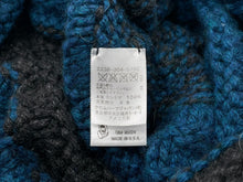 Load image into Gallery viewer, CHROME HEARTS クロムハーツ クロスパッチ ニットキャップ ビーニー カシミヤ レザー シルバー925 ブルー 美品 中古 4b011455