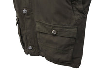 Load image into Gallery viewer, 極美品 CHROME HEARTS クロムハーツ チェリーボム クロスボタン ジャケット ダブルジップ カーキ シルバー金具 サイズXL 中古 4b011666