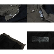 Load image into Gallery viewer, 極美品 CHROME HEARTS クロムハーツ チェリーボム クロスボタン ジャケット ダブルジップ カーキ シルバー金具 サイズXL 中古 4b011666
