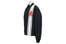 Load image into Gallery viewer, 新品未使用 CHROME HEARTS クロムハーツ RED PATCH RACING JACKET レーシング ジャケット サイズS クロスパッチ ブラック レザー 裏起毛 中古 4b011667