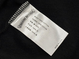 新品未使用 CHROME HEARTS クロムハーツ プルオーバーフーディー パーカー サイズXL ブラック ブルー ロゴプリント 中古 4b011668