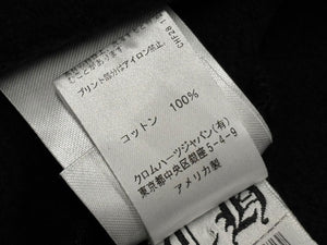 新品未使用 CHROME HEARTS クロムハーツ プルオーバーフーディー パーカー サイズXL ブラック ブルー ロゴプリント 中古 4b011668