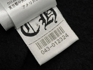 新品未使用 CHROME HEARTS クロムハーツ プルオーバーフーディー パーカー サイズXL ブラック ブルー ロゴプリント 中古 4b011668