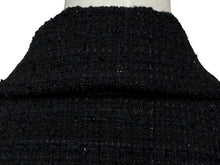 Load image into Gallery viewer, 極美品 CHANEL シャネル ツイードコート P64017V49031 サイズ34 ココマーク ブラック ネイビー プリーツ 中古 4b011496
