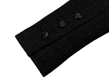 Load image into Gallery viewer, 極美品 CHANEL シャネル ツイードコート P64017V49031 サイズ34 ココマーク ブラック ネイビー プリーツ 中古 4b011496