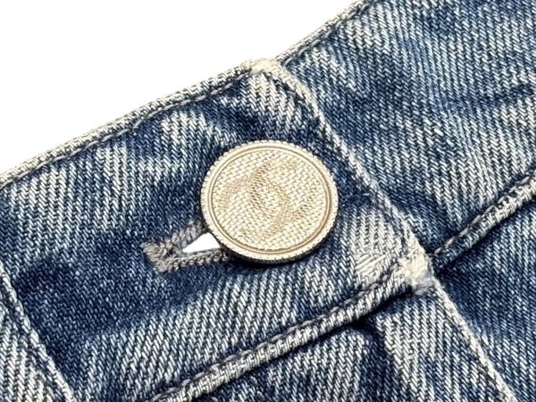 CHANEL シャネル デニムショーツ ショートパンツ P55909V42309 サイズ38 ココマーク インディゴブルー 美品 中古 4b011672