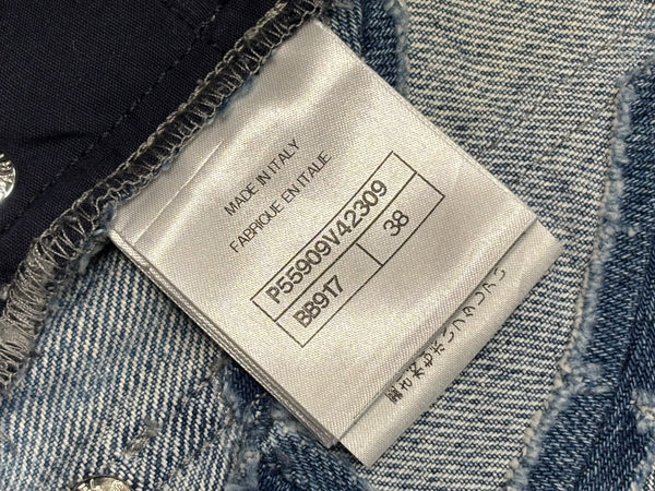 CHANEL シャネル デニムショーツ ショートパンツ P55909V42309 サイズ38 ココマーク インディゴブルー 美品 中古 4b011672