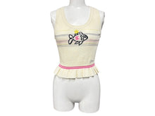 Load image into Gallery viewer, 極美品 CHANEL シャネル タンクトップ ノースリーブ トップス P78699K11361 サイズ34 ココマーク アイボリー ピンク ロゴ刺繍 中古 4b011498