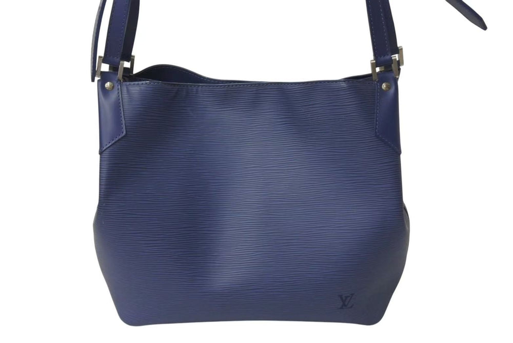 LOUIS VUITTON ルイヴィトン エピ マンダラ MM ショルダーバッグ M5889G エピレザー ブルー シルバー金具 美品 中古 4b001173