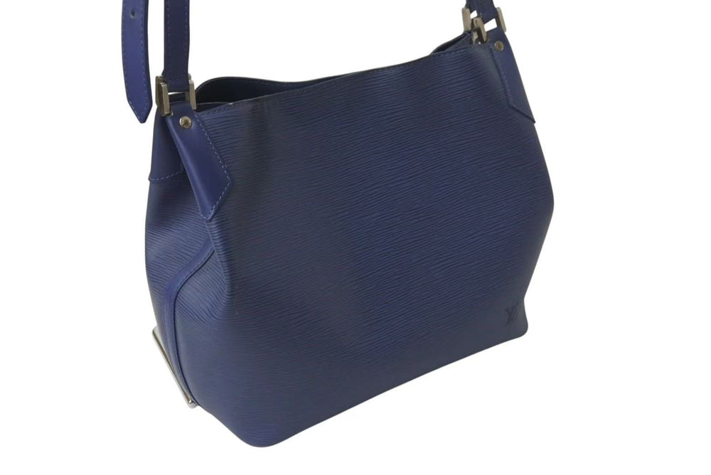 LOUIS VUITTON ルイヴィトン エピ マンダラ MM ショルダーバッグ M5889G エピレザー ブルー シルバー金具 美品 中古 4b001173